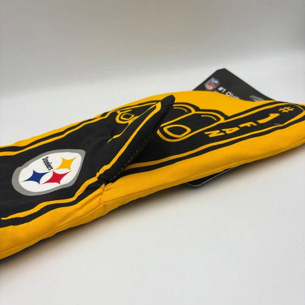 NFL Pittsburgh Steelers #1 Fan Oven Mitt Foam Finger Style‎ Yellow Black Cotton